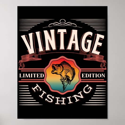 POSTER ÉDITION LIMITÉE PÊCHE VINTAGE (Devant)