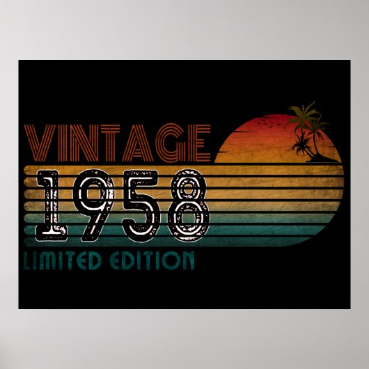 Poster Edition limitée vintage 1958 (Devant)