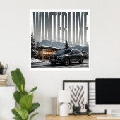Poster Éditorial Alpine Luxe Hiver (Bureau à domicile)