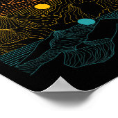 Poster Edm Techno Sun Moon Music Festival Dancing D (Coin)