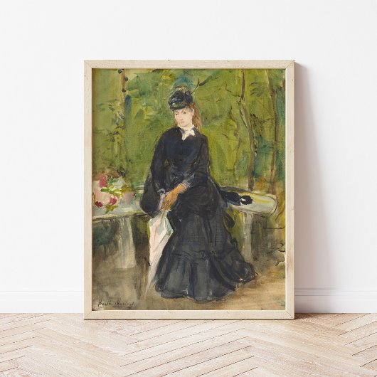 Poster Edma assis dans un parc | Berthe Morisot