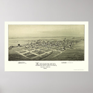 Poster Edmond, carte panoramique d'OK - 1891