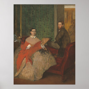 Poster Edmondo et Thérèse Morbilli, Edgar Degas Fine Art