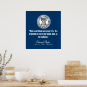 Poster Edmund Burke Citation (Good v Evil) (Cuisine)