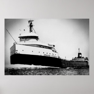 Poster Edmund Fitzgerald Great Lakes maritimes vintages