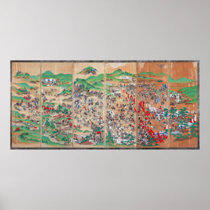 Poster Edo Période Écran de la bataille de Sekigahara