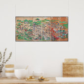 Poster Edo Période Écran de la bataille de Sekigahara (Cuisine)