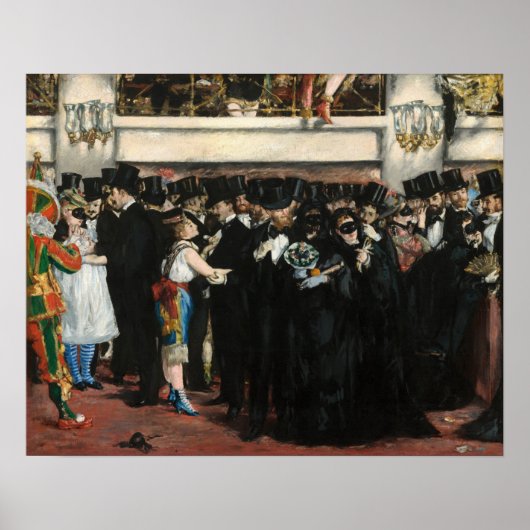 Poster Edouard Manet - Bal masqué à l'Opéra (Devant)