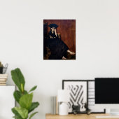 Poster Edouard Manet - Berthe Morisot avec un éventail (Bureau à domicile)