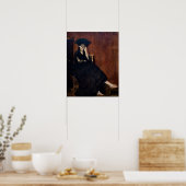 Poster Edouard Manet - Berthe Morisot avec un éventail (Cuisine)