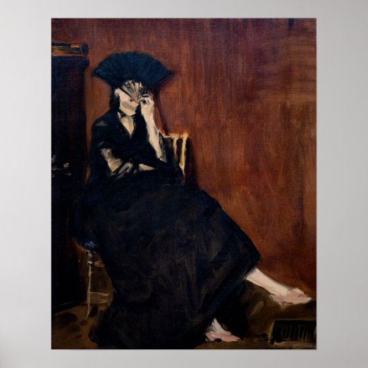 Poster Edouard Manet - Berthe Morisot avec un éventail (Devant)