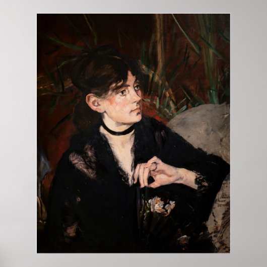 Poster Edouard Manet - Berthe Morisot avec un ventilateur (Devant)