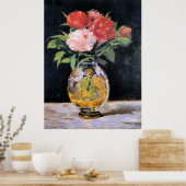 Poster Edouard Manet - Bouquet de fleurs, (Cuisine)