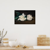 Poster Edouard Manet - Branche des pivoines blanches, sec (Cuisine)
