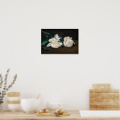 Poster Edouard Manet - Branche des pivoines blanches, sec (Cuisine)