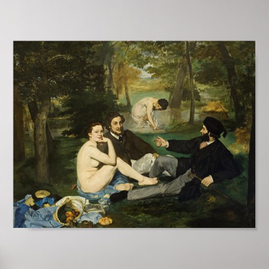 Poster Edouard Manet - Déjeuner Sur L'Herbe (Devant)
