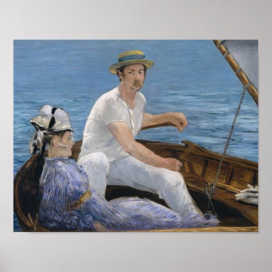 Poster Edouard Manet - En bateau (Devant)