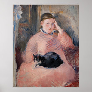 Poster Edouard Manet - Femme au chat