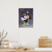 Poster Edouard Manet Fleurs dans un vase de cristal (Cuisine)