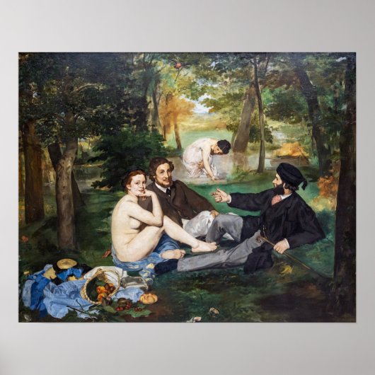 Poster Edouard Manet - Le déjeuner sur l'herbe (Devant)
