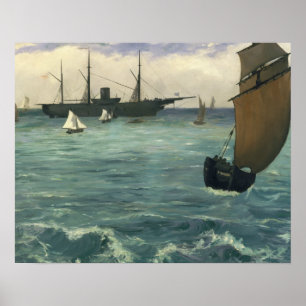 Poster Edouard Manet - Le Kearsarge à Boulogne