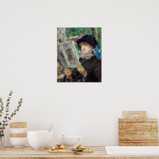 Poster Edouard Manet - Lecture Femme (Cuisine)
