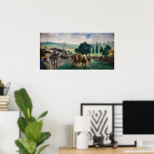 Poster Edouard Manet - Les courses à Longchamp (Bureau à domicile)