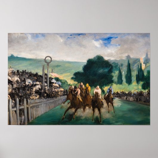 Poster Edouard Manet - Les Courses à Longchamp (Devant)