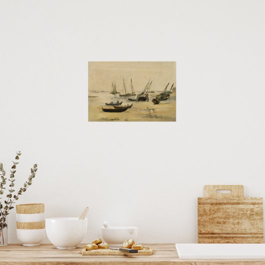 Poster Edouard Manet | Plage, Marée basse (Cuisine)