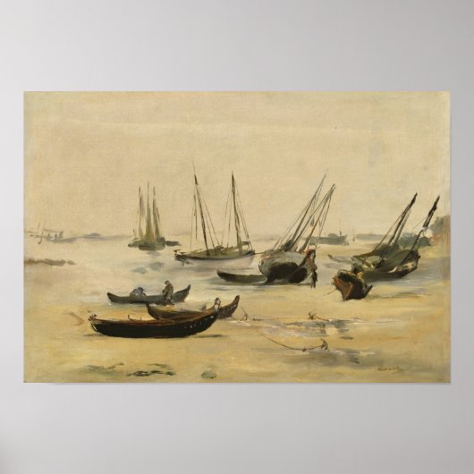 Poster Edouard Manet | Plage, Marée basse (Devant)
