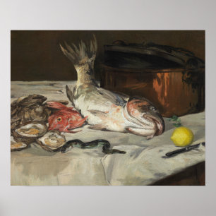 Poster Edouard Manet - Poisson - Vie morte