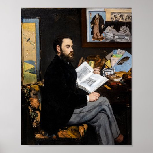 Poster Edouard Manet - Portrait d'Emile Zola (Devant)