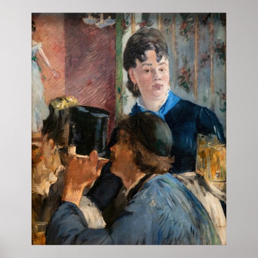 Poster Edouard Manet - Serveuse de bière (Devant)