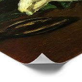 Poster Edouard Manet - Vase à vie morte avec des pivoines (Coin)