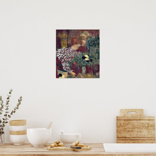 Poster Edouard Vuillard femme en robe rayée (Cuisine)