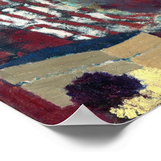 Poster Edouard Vuillard femme en robe rayée (Coin)