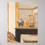 Poster Edouard Vuillard Vase de fleurs sur un Mantelpiece (Devant)