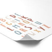 Poster éducatif Boho Alphabet (Coin)
