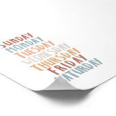 Poster éducatif des Boho days of week (Coin)