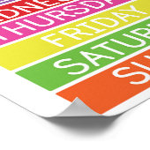 Poster éducatif des Jours de la semaine (Coin)