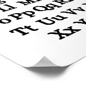 Poster éducatif en alphabet noir et blanc (Coin)