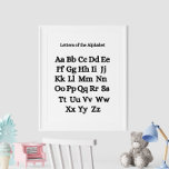 Poster éducatif en alphabet noir et blanc<br><div class="desc">Présentez votre enfant au monde des lettres avec l'affiche éducative "Black and White Alphabet". Cette affiche élégante et élégante présente tout l'alphabet en caractères noirs gras contre un arrière - plan blanc propre. Le design minimaliste garantit que chaque lettre se démarque clairement, ce qui permet aux jeunes apprenants de les...</div>