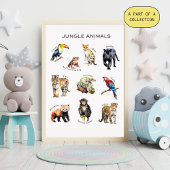 Poster éducatif Jungle Animaux