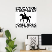 POSTER ÉDUCATION IMPORTANTE IMPORTANTE DU CHEVAL (Bureau à domicile)