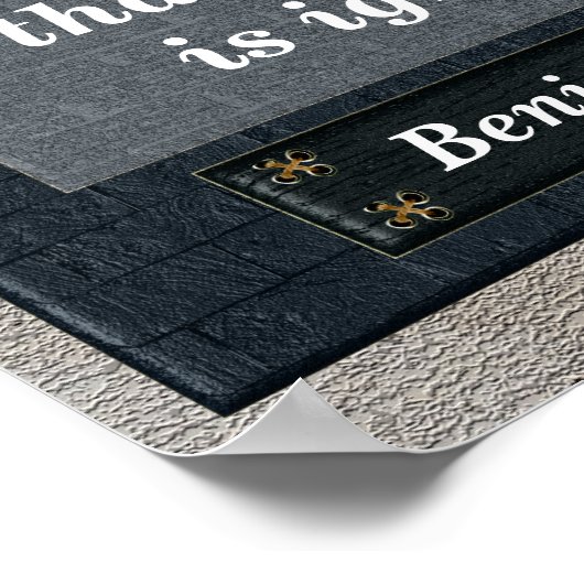 Poster Education quote - Benjamin Franklin (Coin)