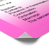 Poster Éducation, Religion, Catholique Romaine, Sacrement (Coin)