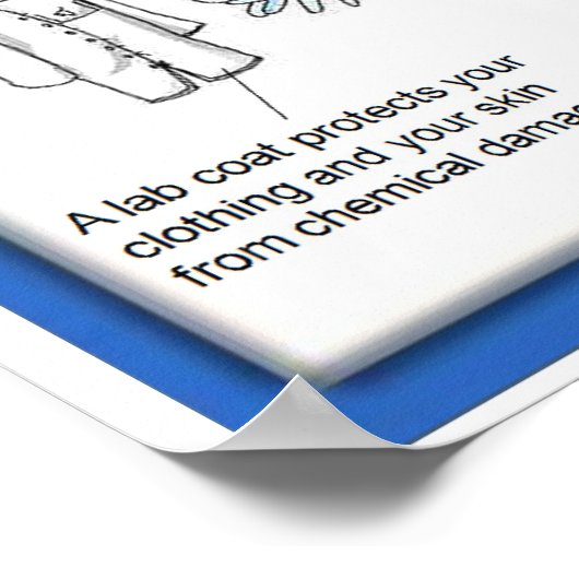 Poster Éducation, Sciences, Sécurité des laboratoires (Coin)