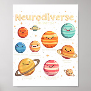 Poster Éducation Sensibilisation à l'autisme Univers neur