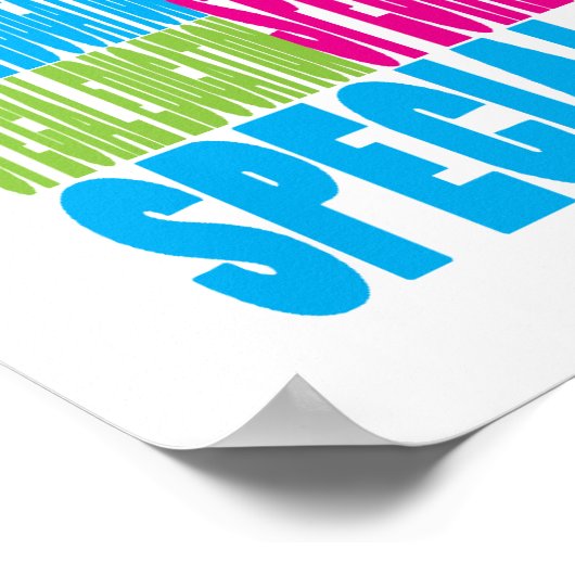 Poster Éducation spéciale colorée (Coin)