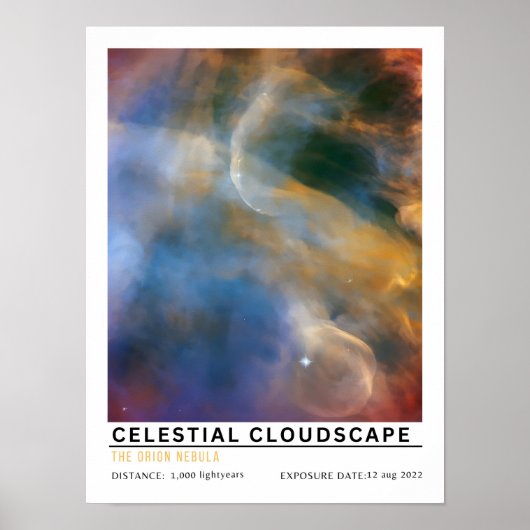 Poster Éducation sur l'espace des nuages célestes (Devant)